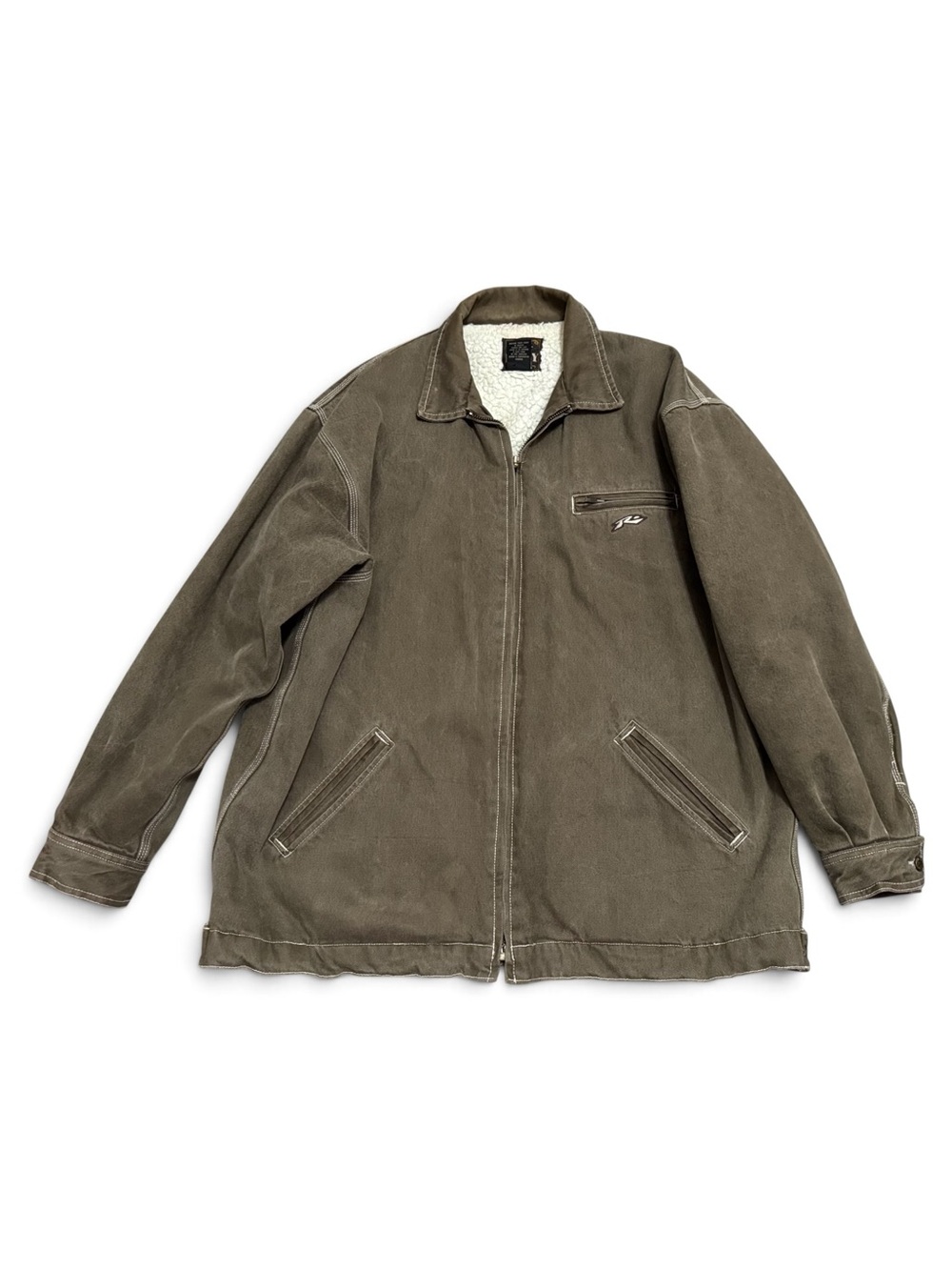 VTG Rusty Skate Sherpa lined Jacket Y2K